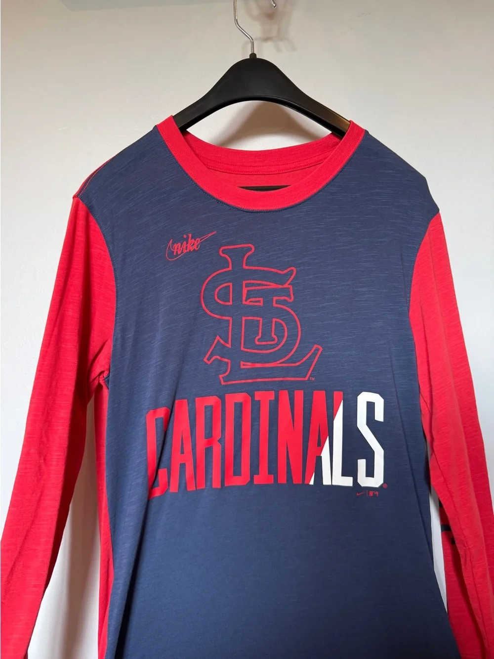 Nike St. Louis Cardinals Long-Sleeve Tee - Navy & Red